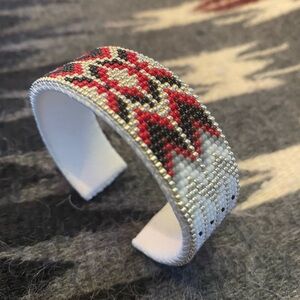 Authentic Native American beaded cuff bracelet